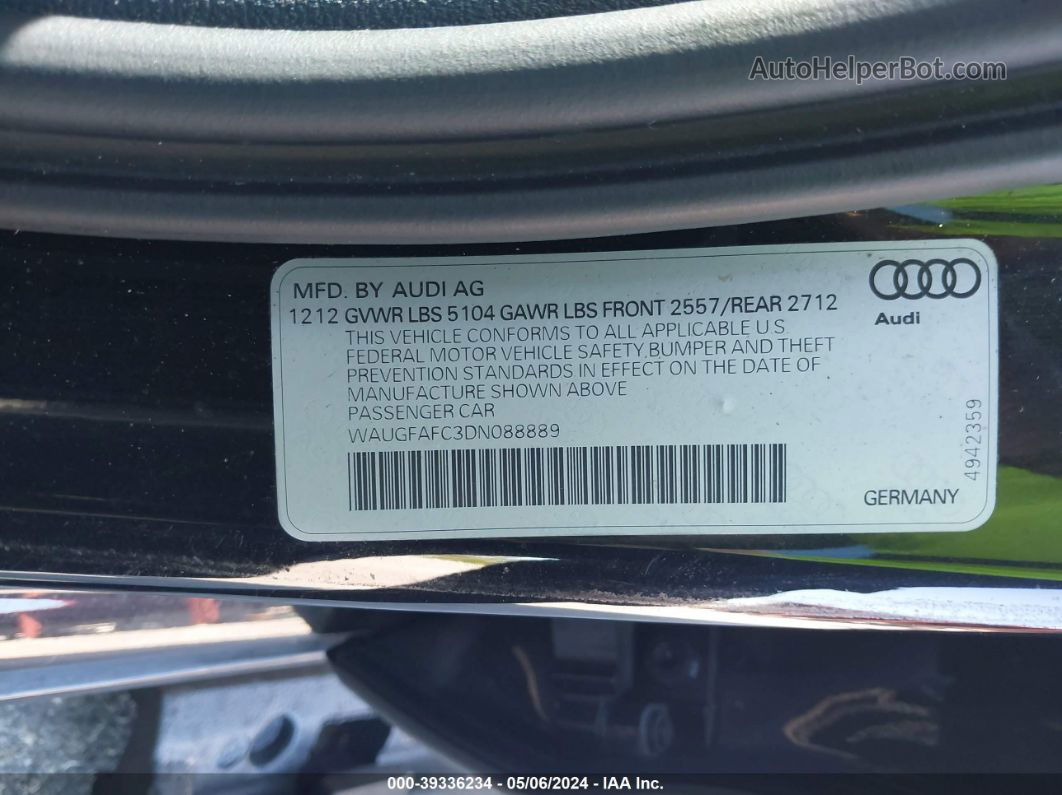 2013 Audi A6 2.0t Premium Black vin: WAUGFAFC3DN088889