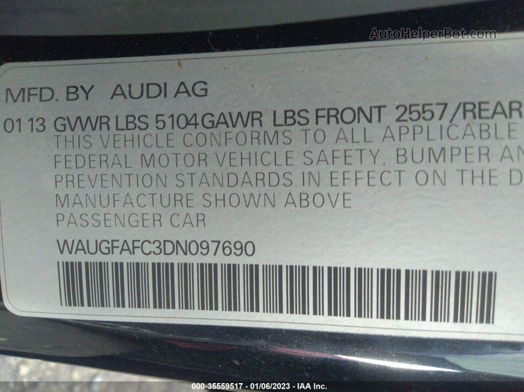 2013 Audi A6 2.0t Premium Plus Черный vin: WAUGFAFC3DN097690