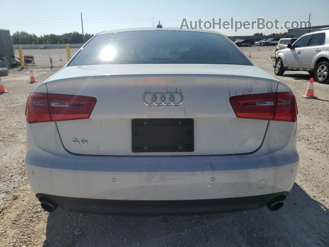 2014 Audi A6 Premium Plus White vin: WAUGFAFC3EN013627