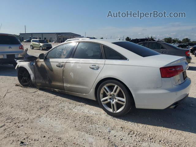 2014 Audi A6 Premium Plus White vin: WAUGFAFC3EN013627