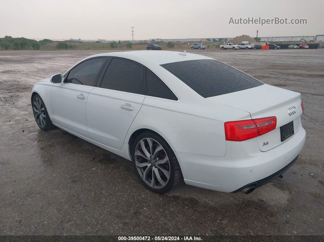 2014 Audi A6 2.0t Premium White vin: WAUGFAFC3EN028273