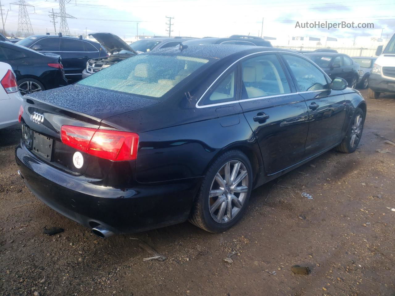 2014 Audi A6 Premium Plus Черный vin: WAUGFAFC3EN082186