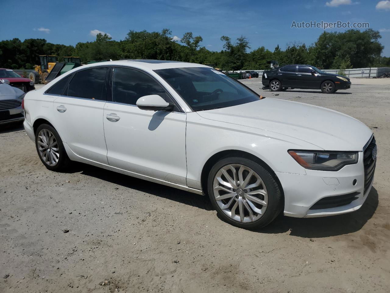 2014 Audi A6 Premium Plus White vin: WAUGFAFC3EN128244