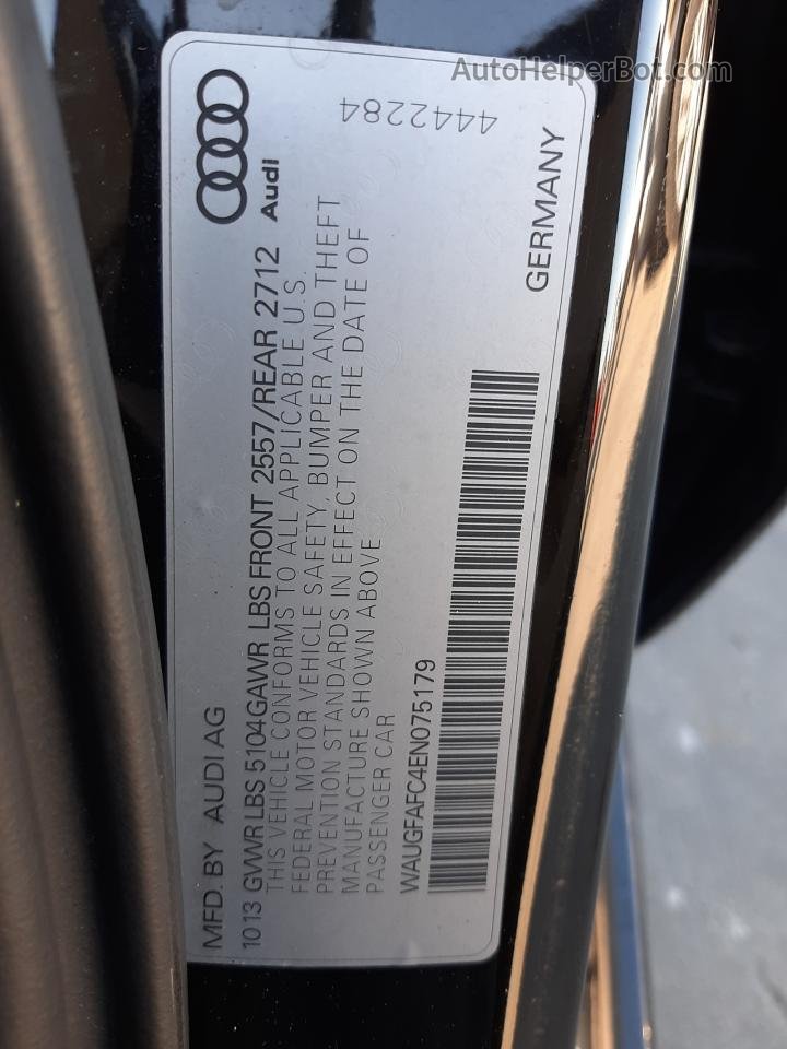 2014 Audi A6 Premium Plus Black vin: WAUGFAFC4EN075179