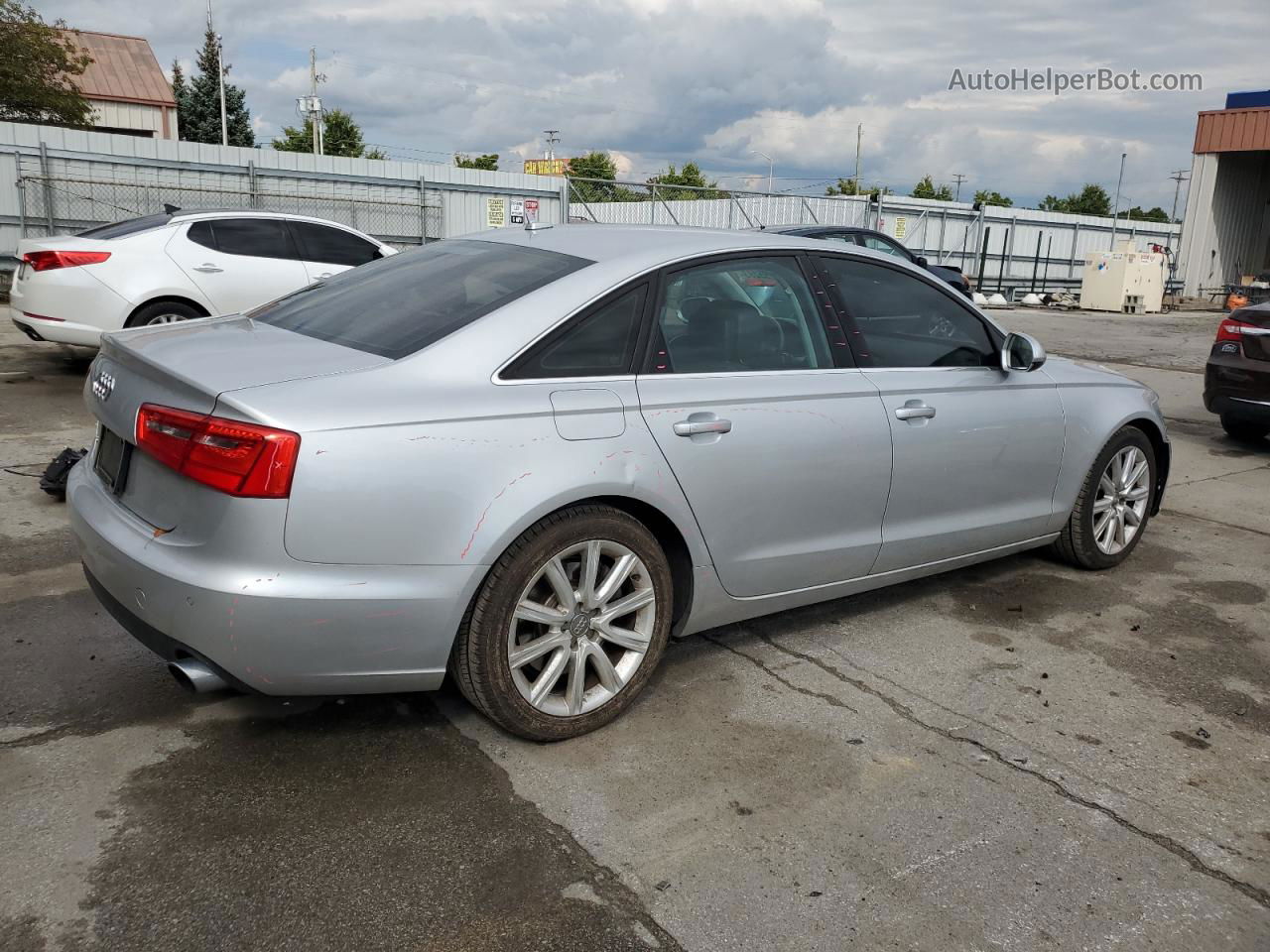 2014 Audi A6 Premium Plus Серебряный vin: WAUGFAFC4EN078180