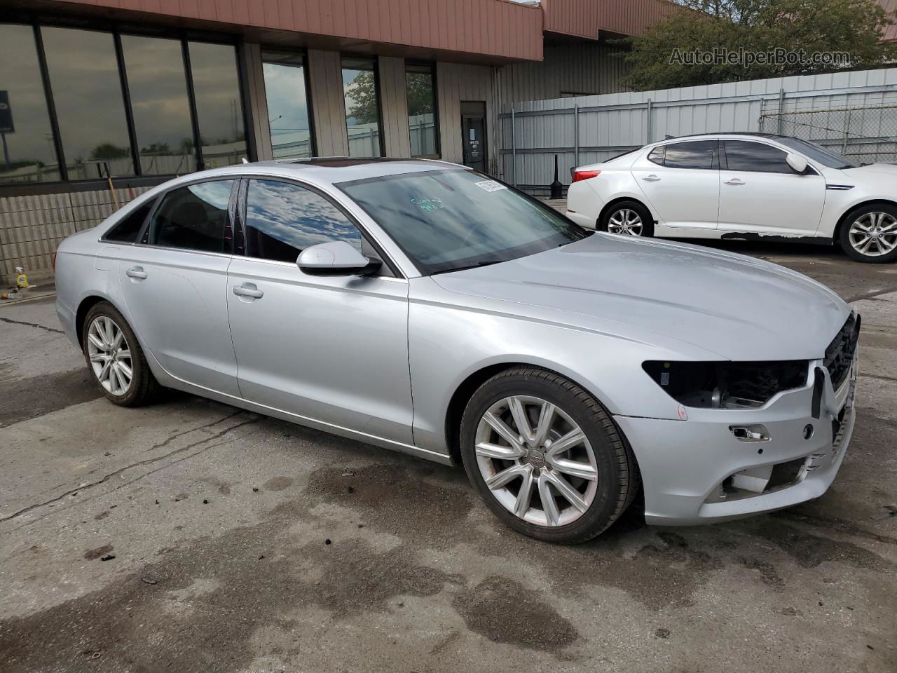 2014 Audi A6 Premium Plus Silver vin: WAUGFAFC4EN078180