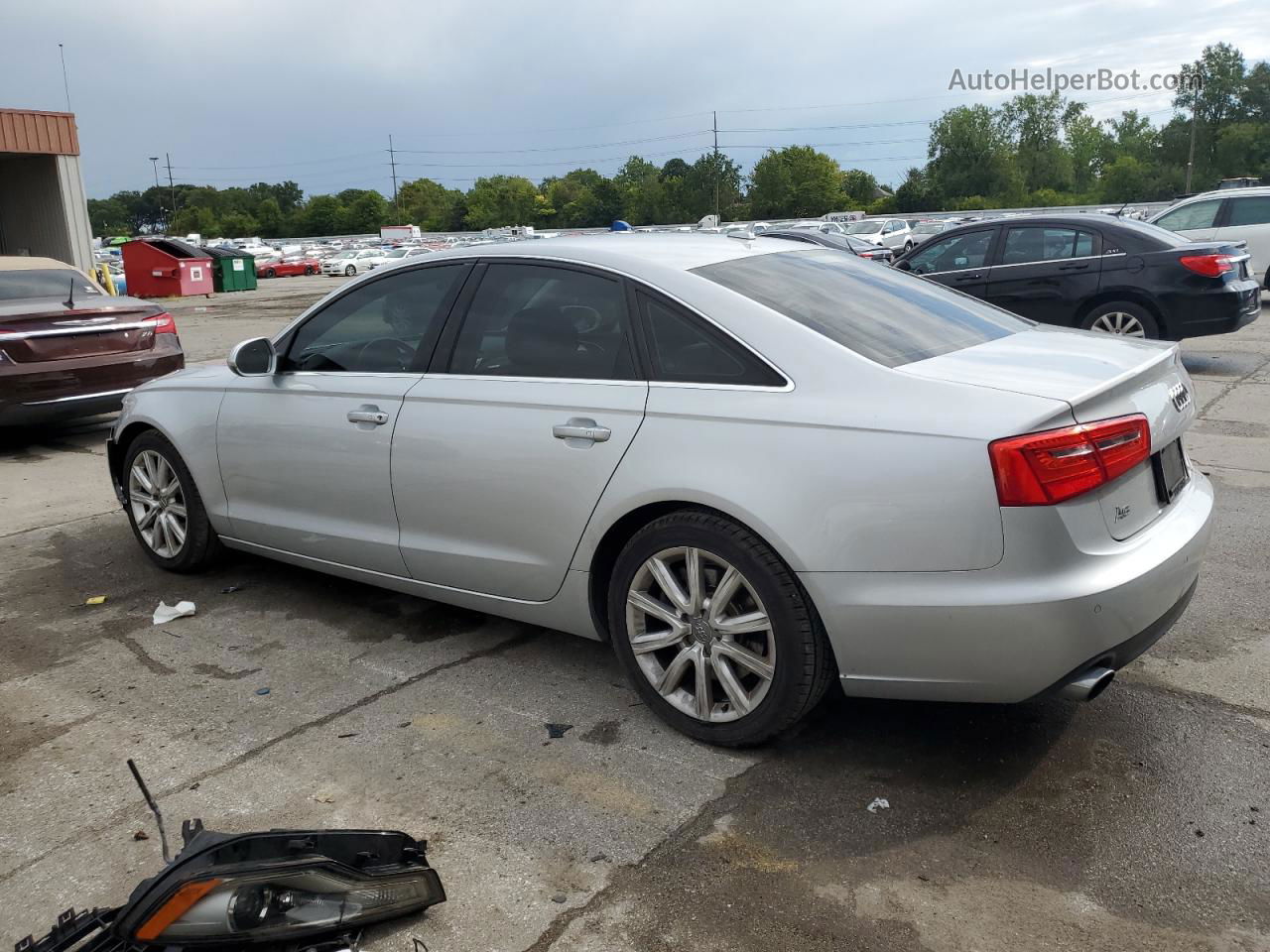 2014 Audi A6 Premium Plus Серебряный vin: WAUGFAFC4EN078180