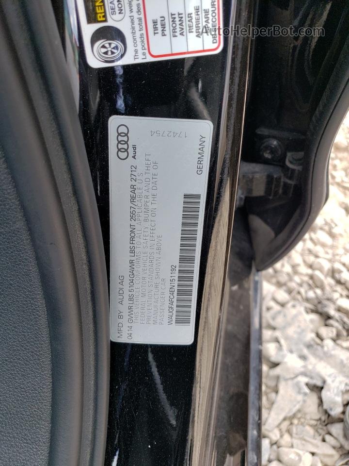 2014 Audi A6 Premium Plus Black vin: WAUGFAFC4EN151192