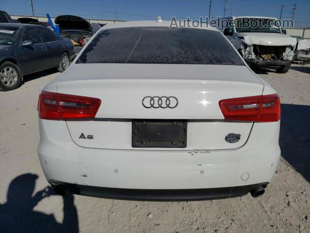 2014 Audi A6 Premium Plus White vin: WAUGFAFC4EN157963