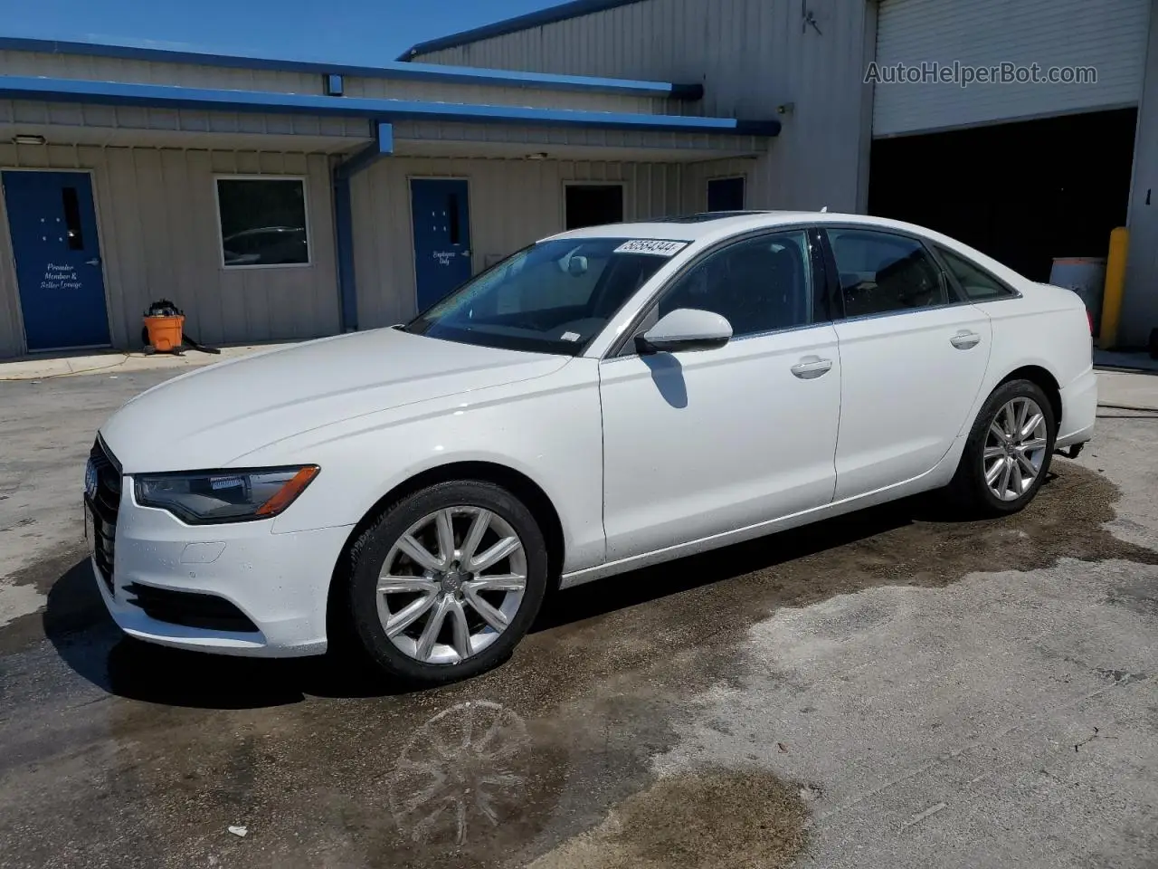 2013 Audi A6 Premium Plus White vin: WAUGFAFC5DN124551