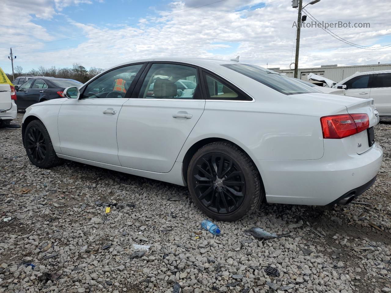 2014 Audi A6 Premium Plus White vin: WAUGFAFC5EN021776