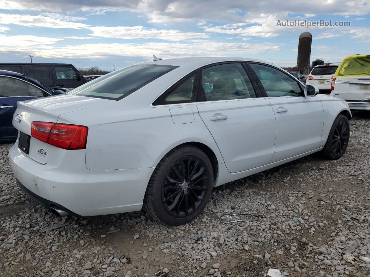 2014 Audi A6 Premium Plus White vin: WAUGFAFC5EN021776