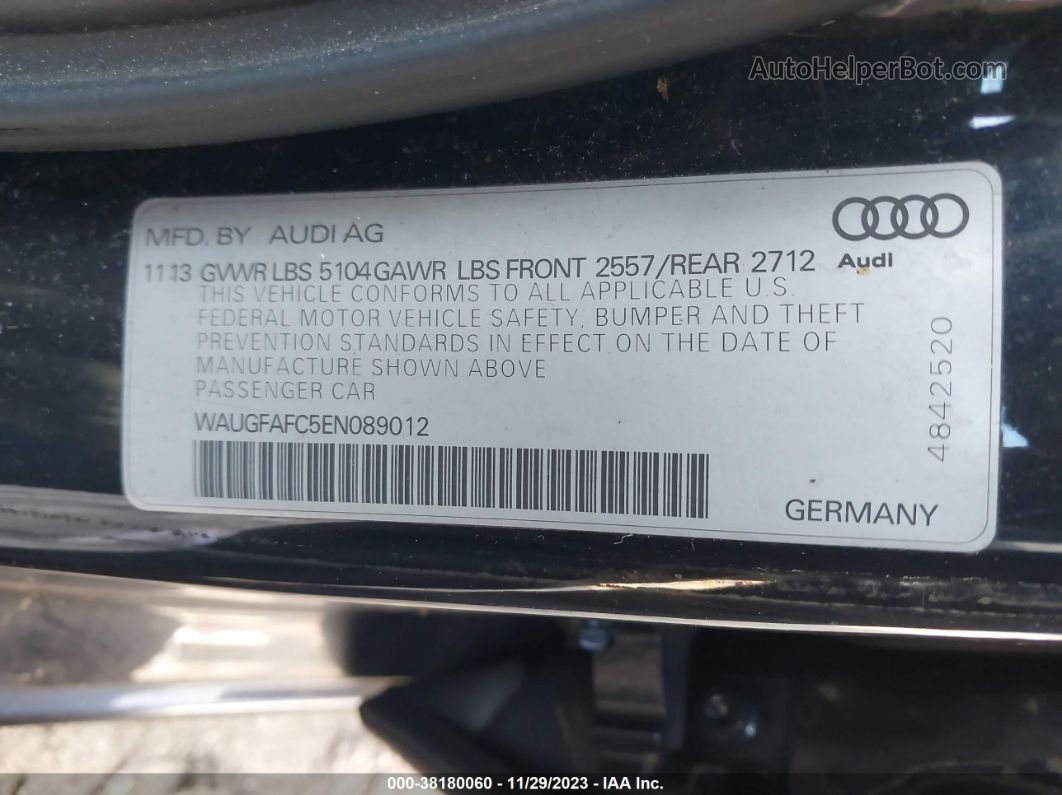 2014 Audi A6 2.0t Premium Dark Blue vin: WAUGFAFC5EN089012
