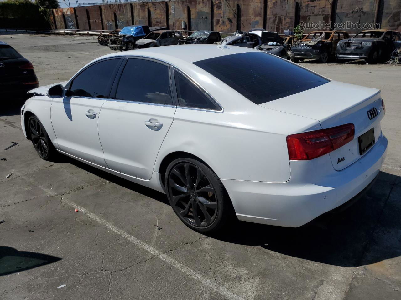 2014 Audi A6 Premium Plus White vin: WAUGFAFC6EN080352