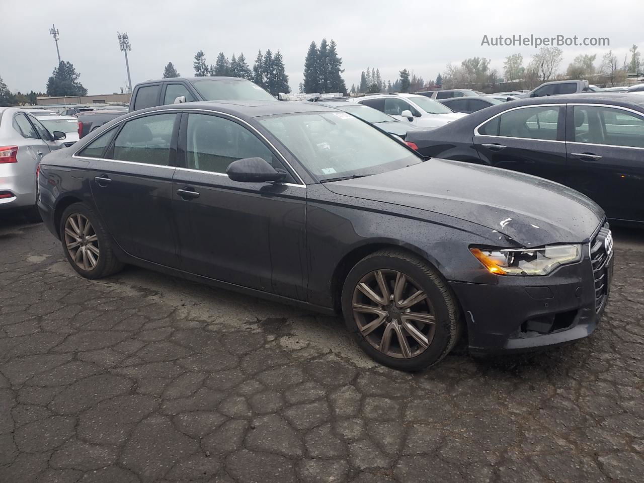 2013 Audi A6 Premium Plus Gray vin: WAUGFAFC7DN004363