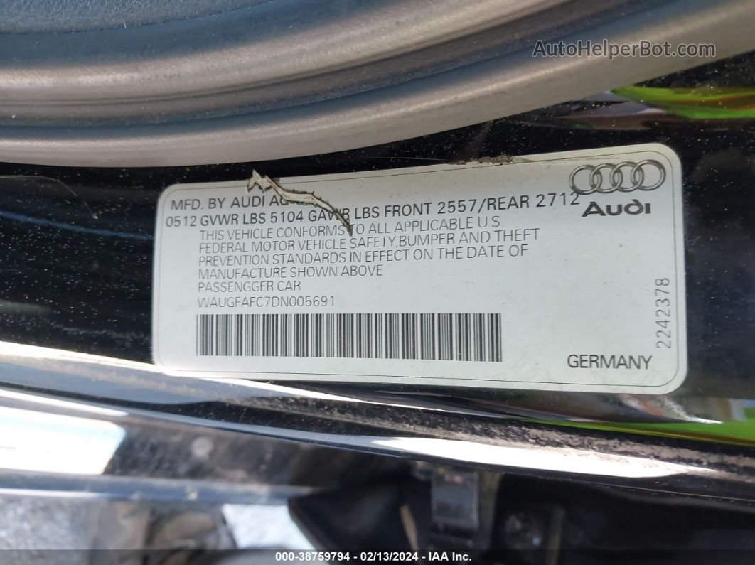 2013 Audi A6 2.0t Premium Черный vin: WAUGFAFC7DN005691