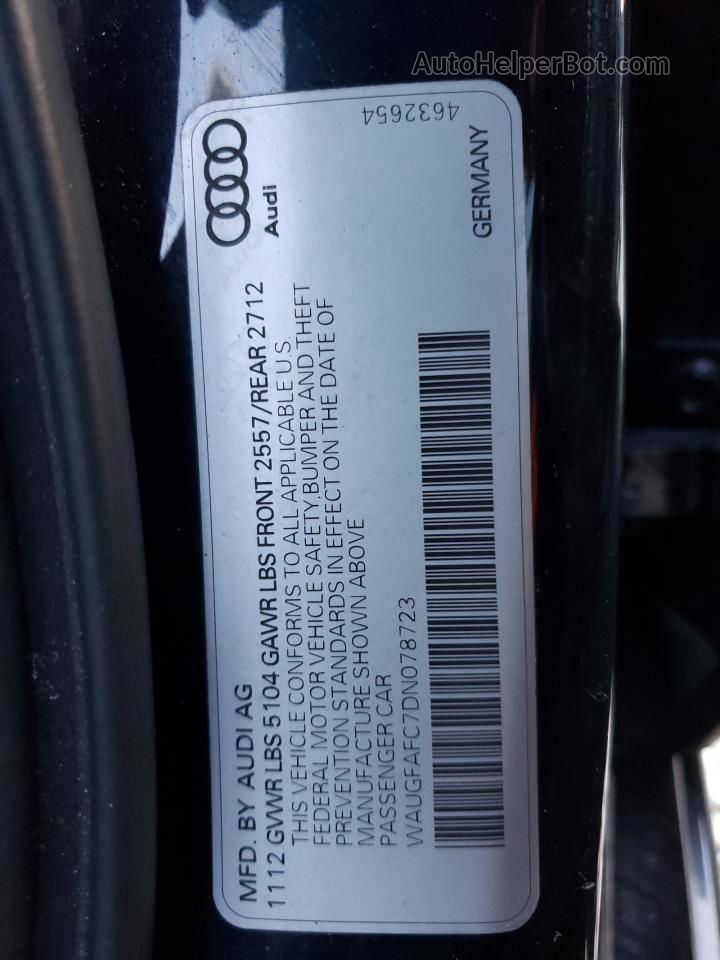 2013 Audi A6 Premium Plus Black vin: WAUGFAFC7DN078723