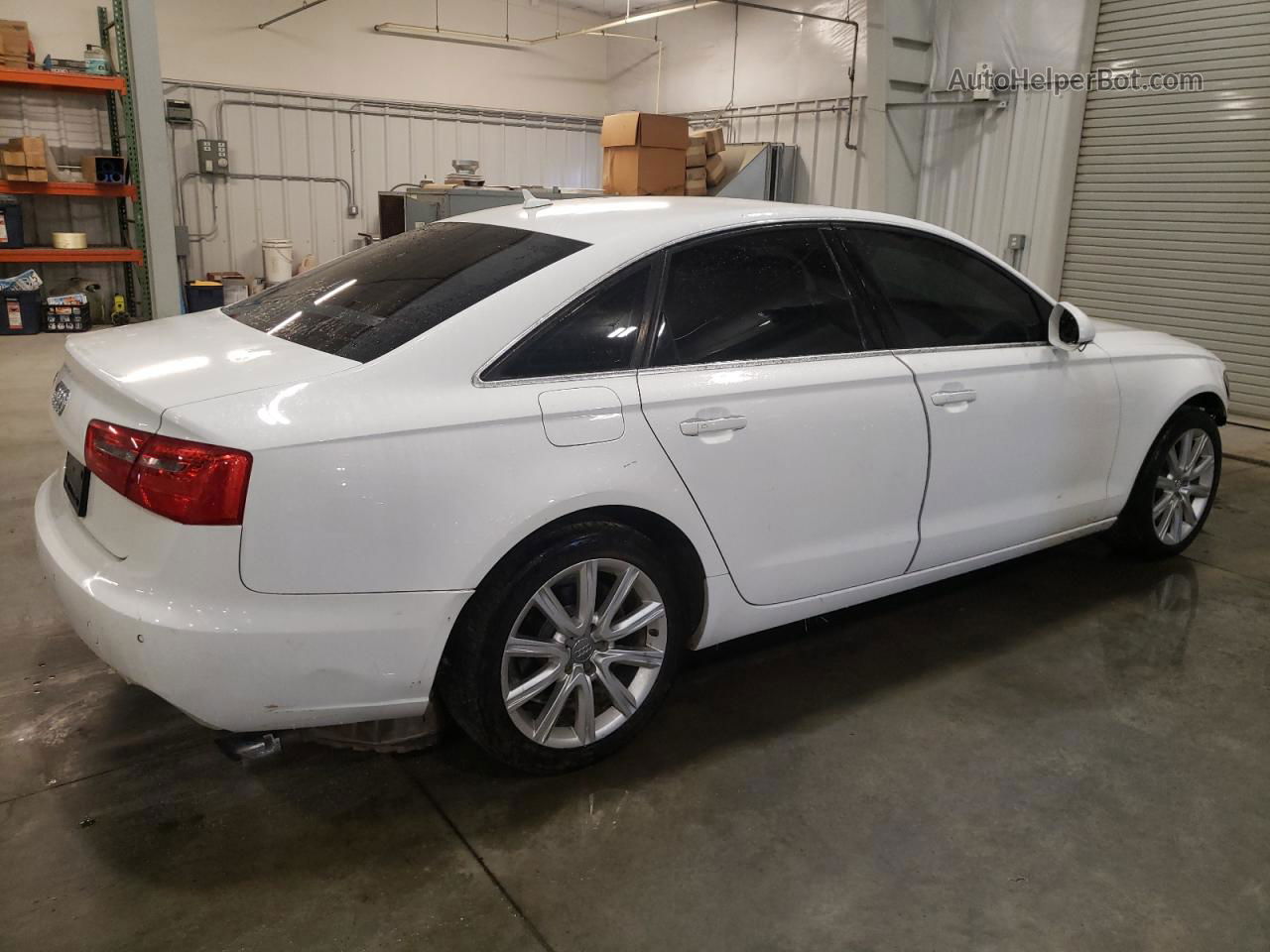 2013 Audi A6 Premium Plus White vin: WAUGFAFC7DN080990