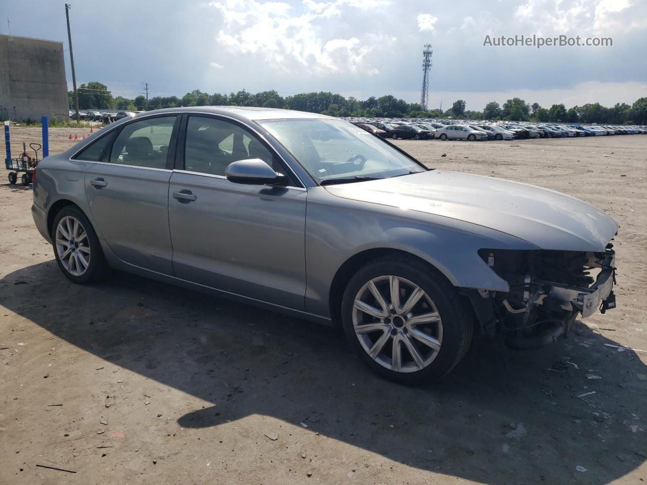 2013 Audi A6 Premium Plus Gray vin: WAUGFAFC7DN108254