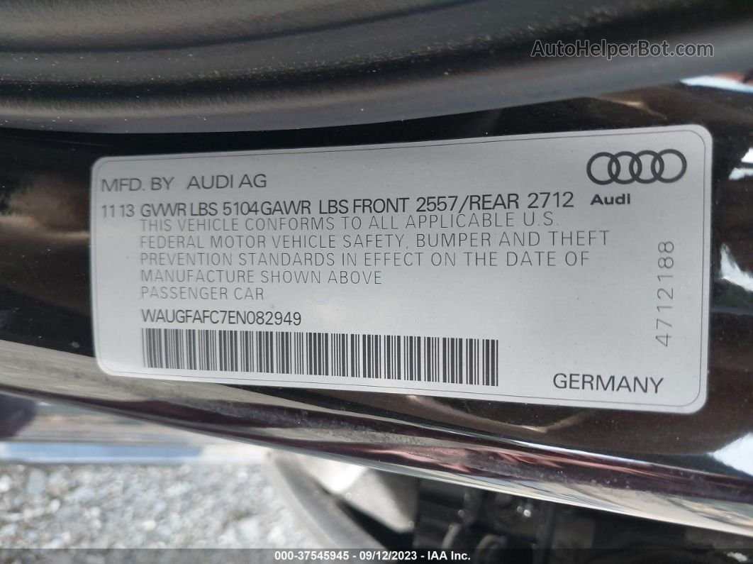 2014 Audi A6 2.0t Premium Black vin: WAUGFAFC7EN082949