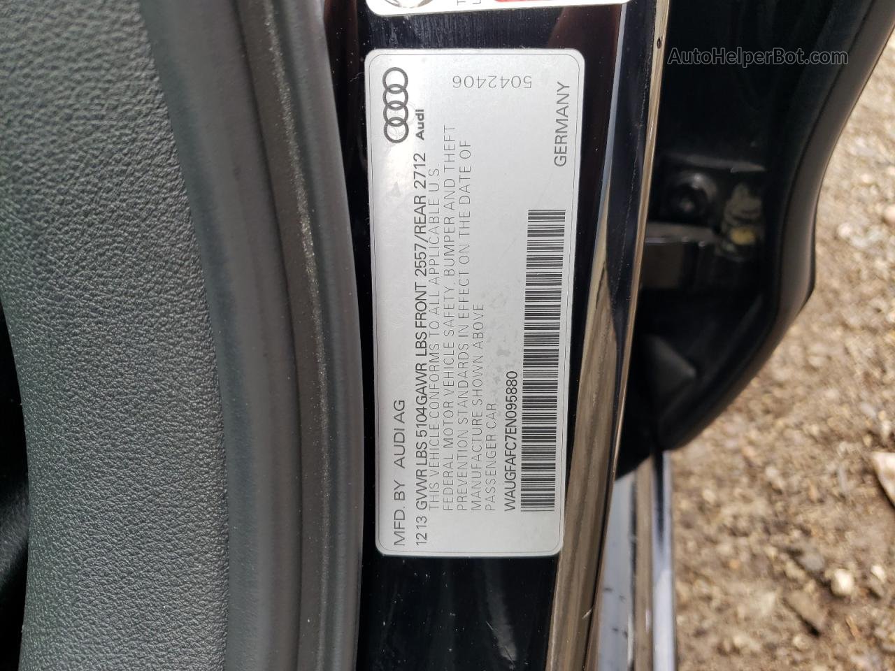 2014 Audi A6 Premium Plus Черный vin: WAUGFAFC7EN095880