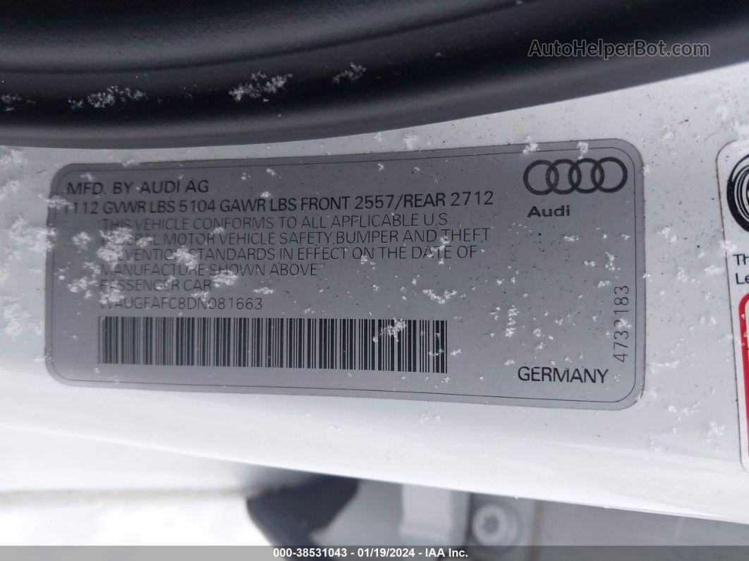 2013 Audi A6 2.0t Premium Light Blue vin: WAUGFAFC8DN081663