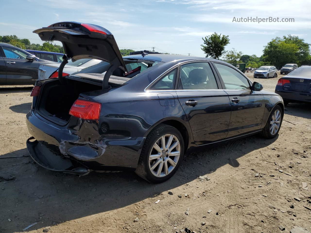 2014 Audi A6 Premium Plus Blue vin: WAUGFAFC8EN022159