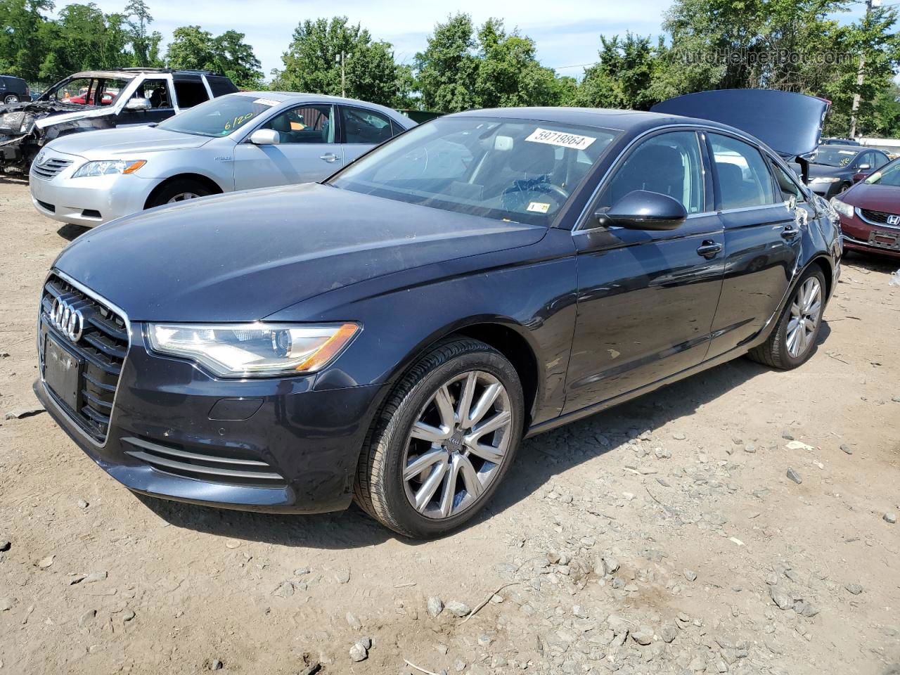 2014 Audi A6 Premium Plus Blue vin: WAUGFAFC8EN022159