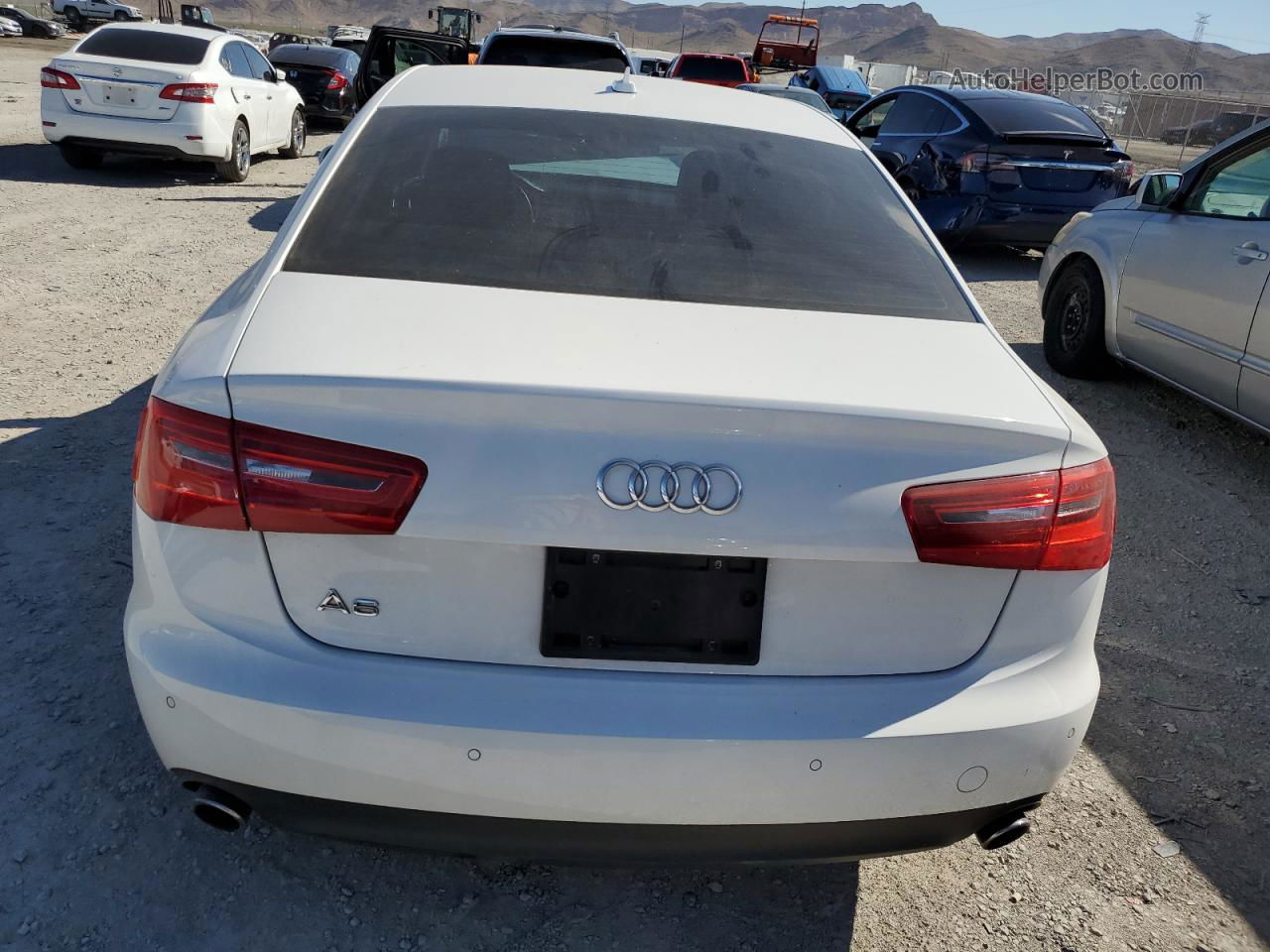 2014 Audi A6 Premium Plus White vin: WAUGFAFC8EN063889