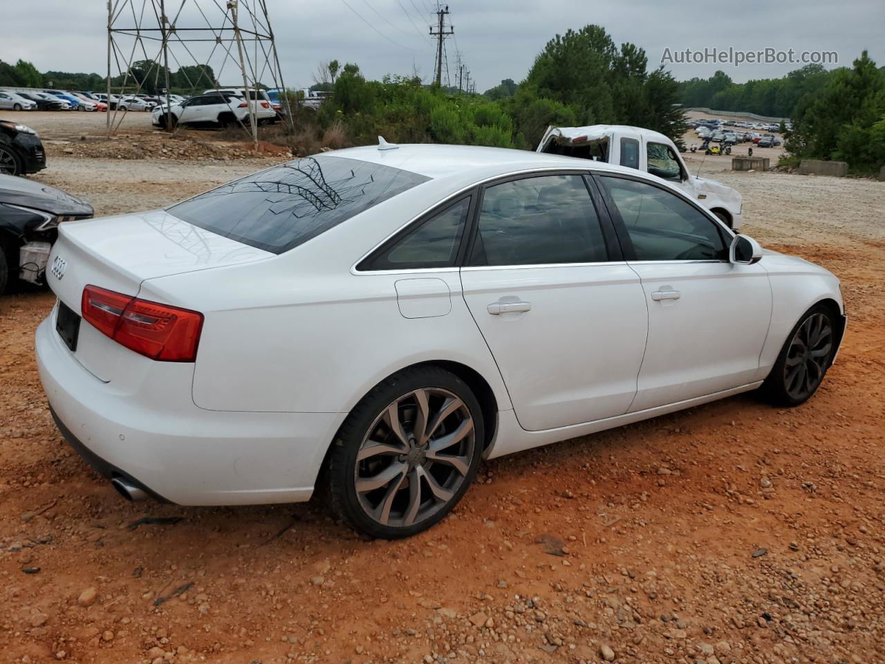 2014 Audi A6 Premium Plus White vin: WAUGFAFC8EN157626