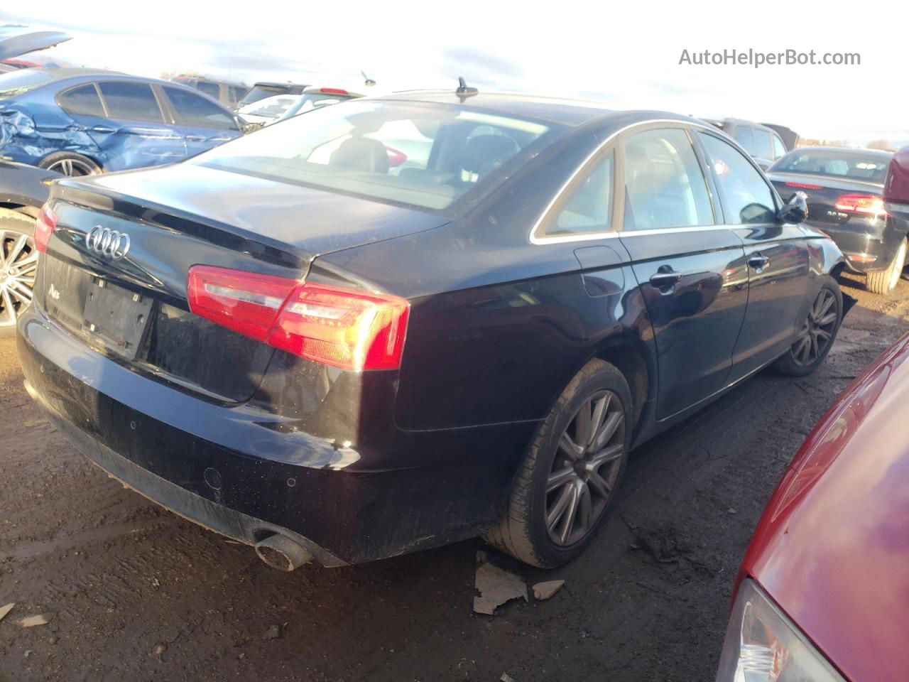 2013 Audi A6 Premium Plus Черный vin: WAUGFAFC9DN034304