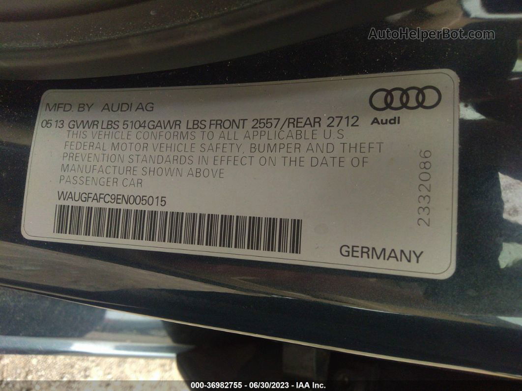 2014 Audi A6 2.0t Premium Plus Blue vin: WAUGFAFC9EN005015