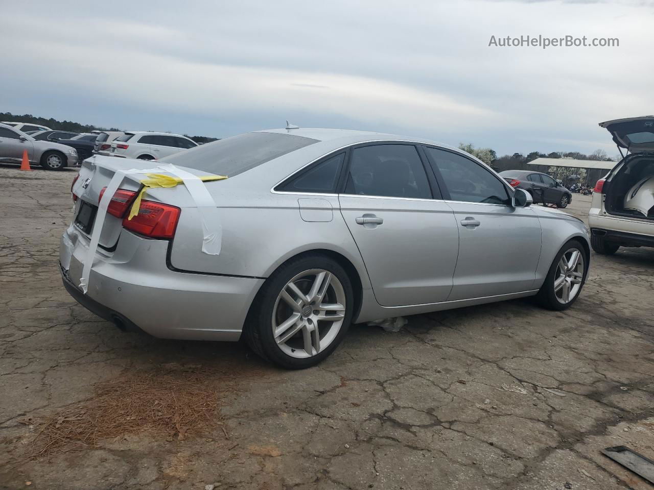 2014 Audi A6 Premium Plus Серебряный vin: WAUGFAFC9EN155433