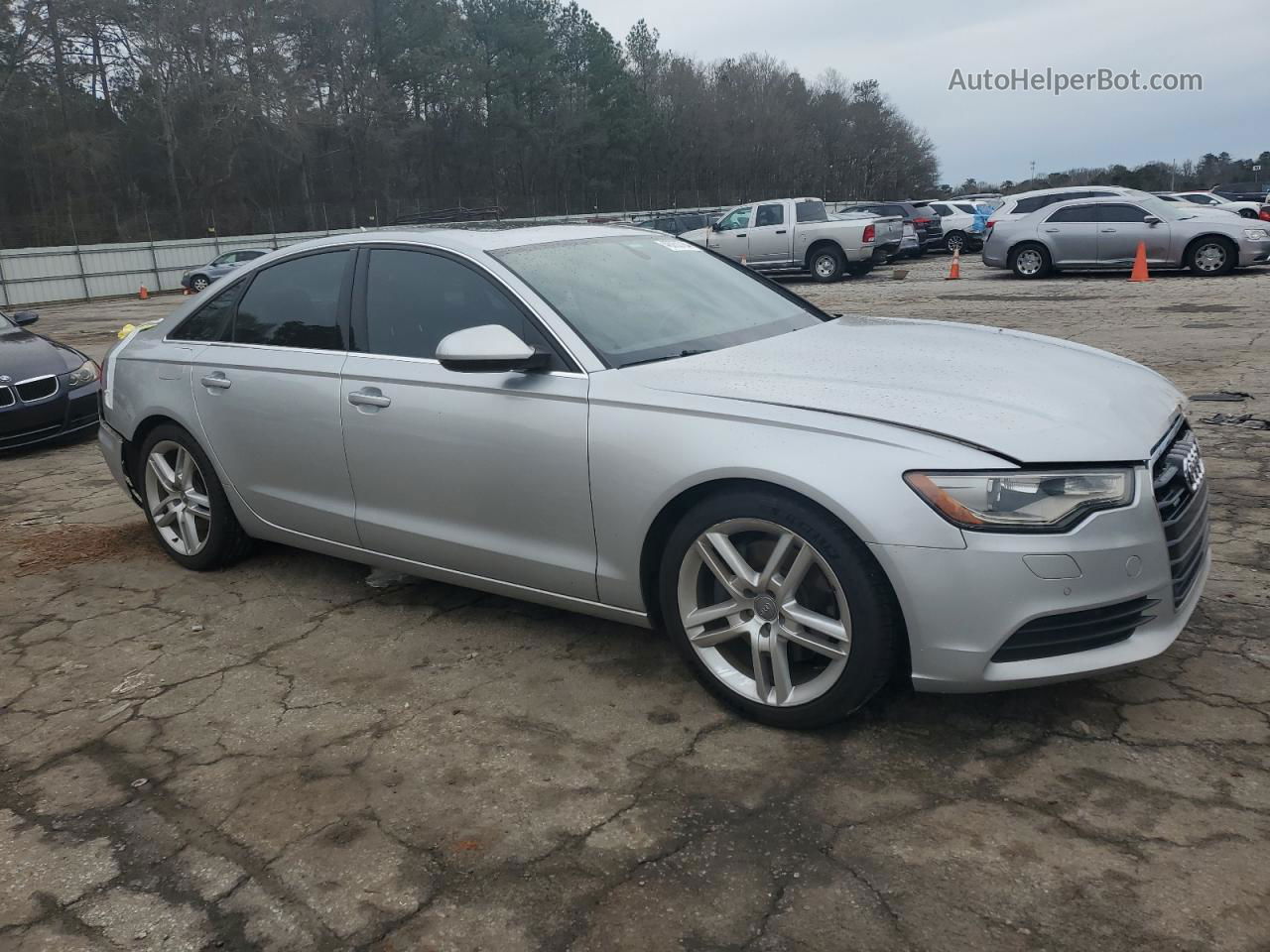 2014 Audi A6 Premium Plus Silver vin: WAUGFAFC9EN155433