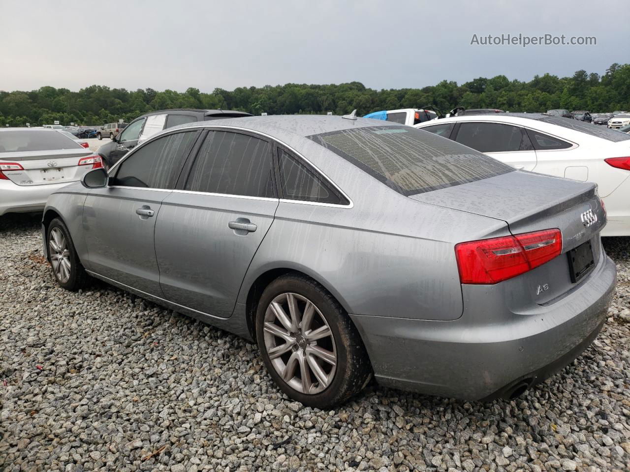 2013 Audi A6 Premium Plus Silver vin: WAUGFAFCXDN058529