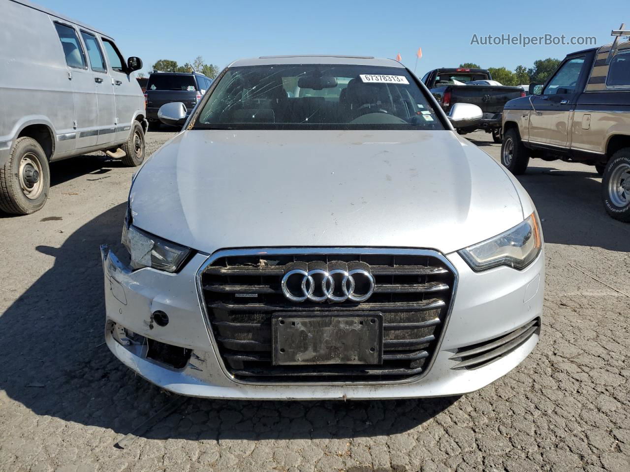 2013 Audi A6 Premium Plus Серебряный vin: WAUGFAFCXDN075895