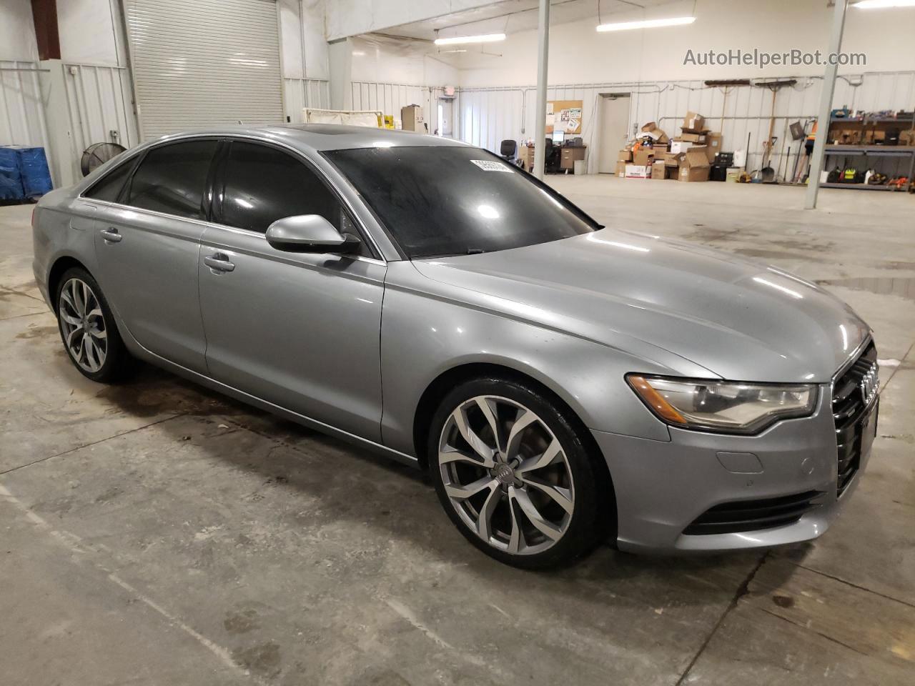 2013 Audi A6 Premium Plus Silver vin: WAUGFAFCXDN127333