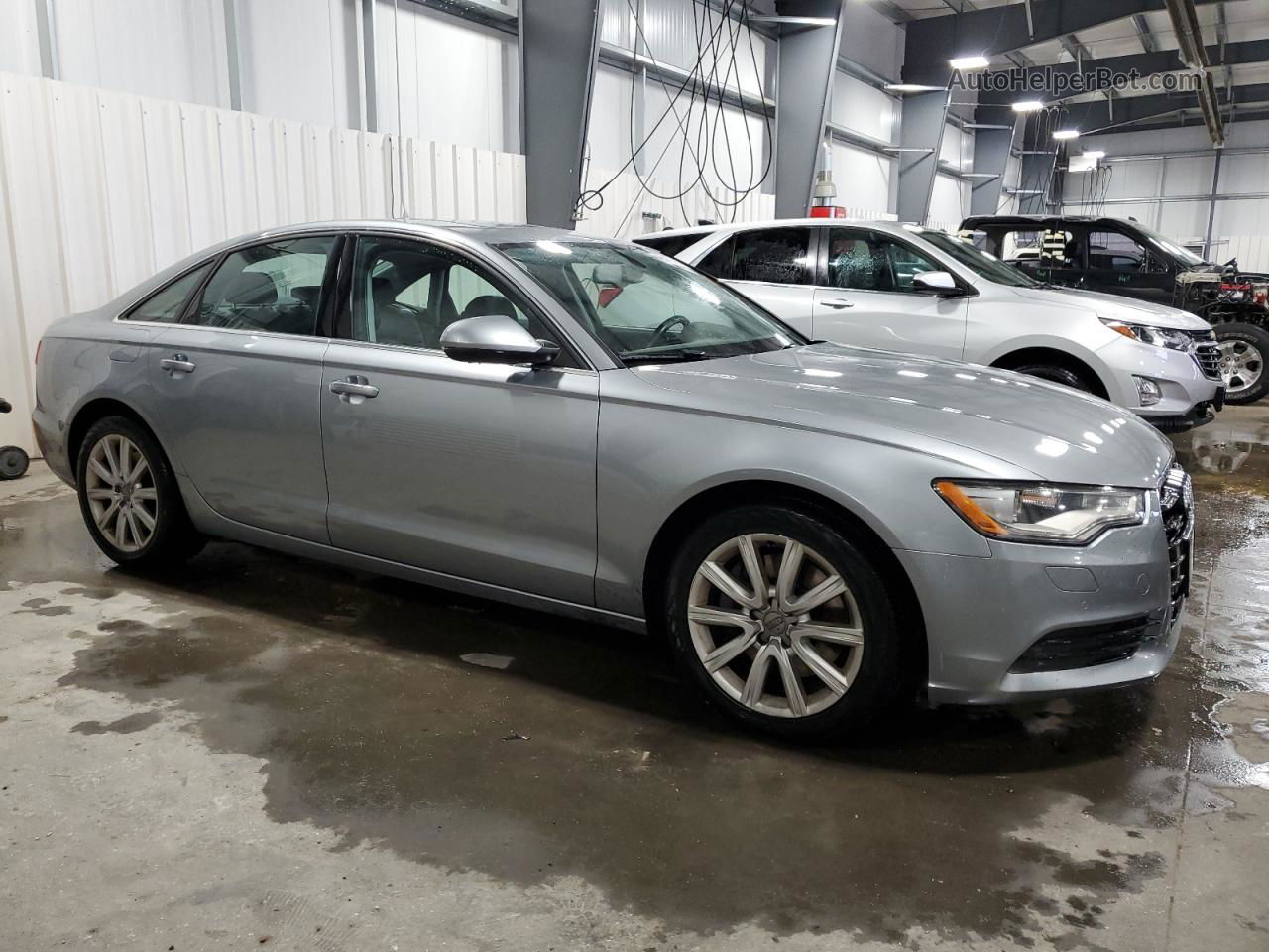 2014 Audi A6 Premium Plus Silver vin: WAUGFAFCXEN102448