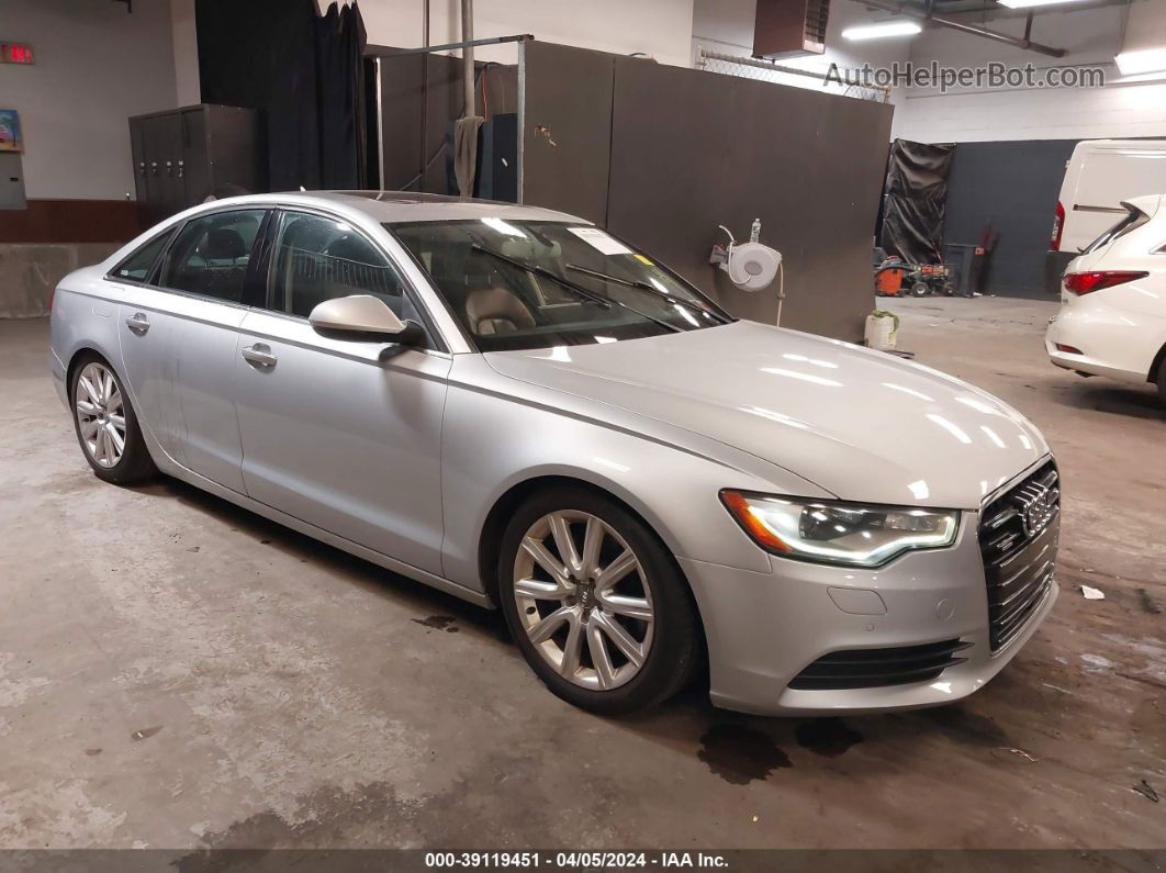 2014 Audi A6 2.0t Premium Серебряный vin: WAUGFAFCXEN152704