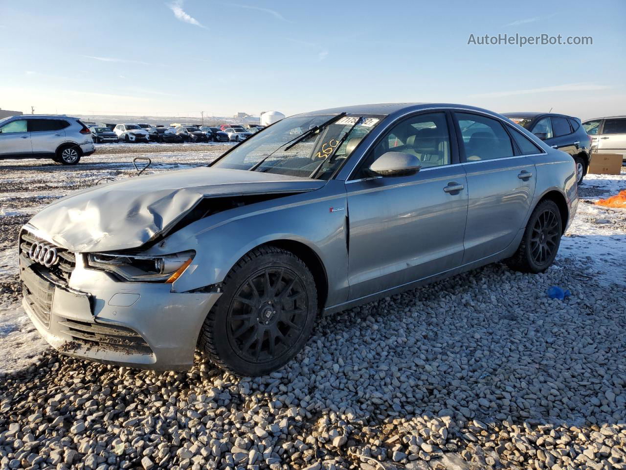 2013 Audi A6 Premium Plus Silver vin: WAUGGAFC0DN158670