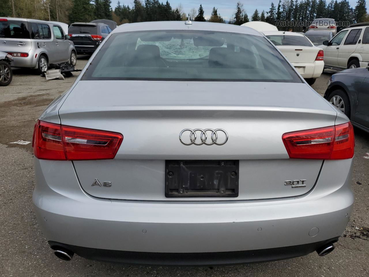 2013 Audi A6 Premium Plus Silver vin: WAUGGAFC3DN008133