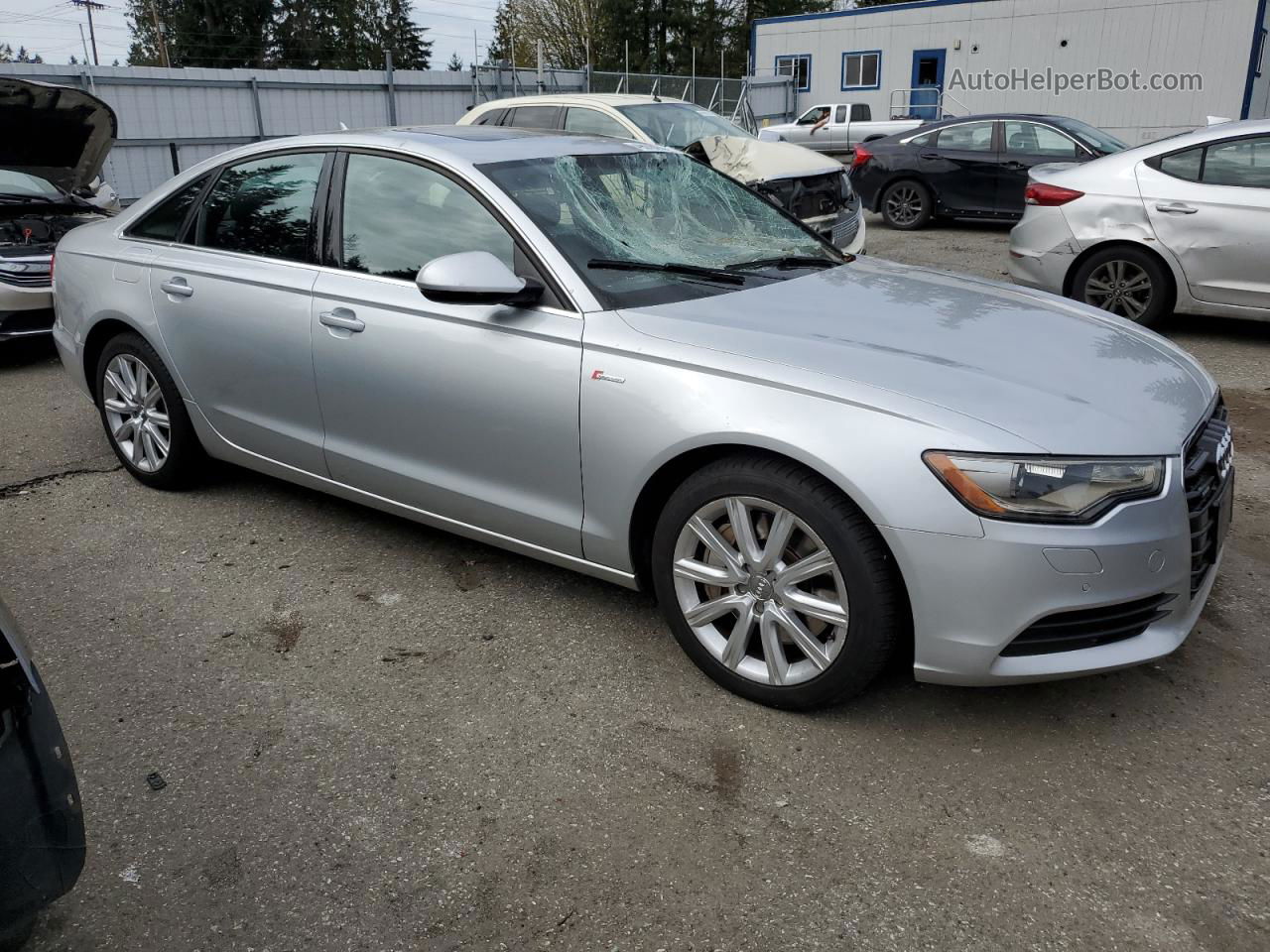 2013 Audi A6 Premium Plus Silver vin: WAUGGAFC3DN008133