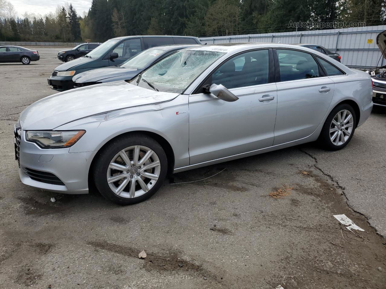 2013 Audi A6 Premium Plus Silver vin: WAUGGAFC3DN008133