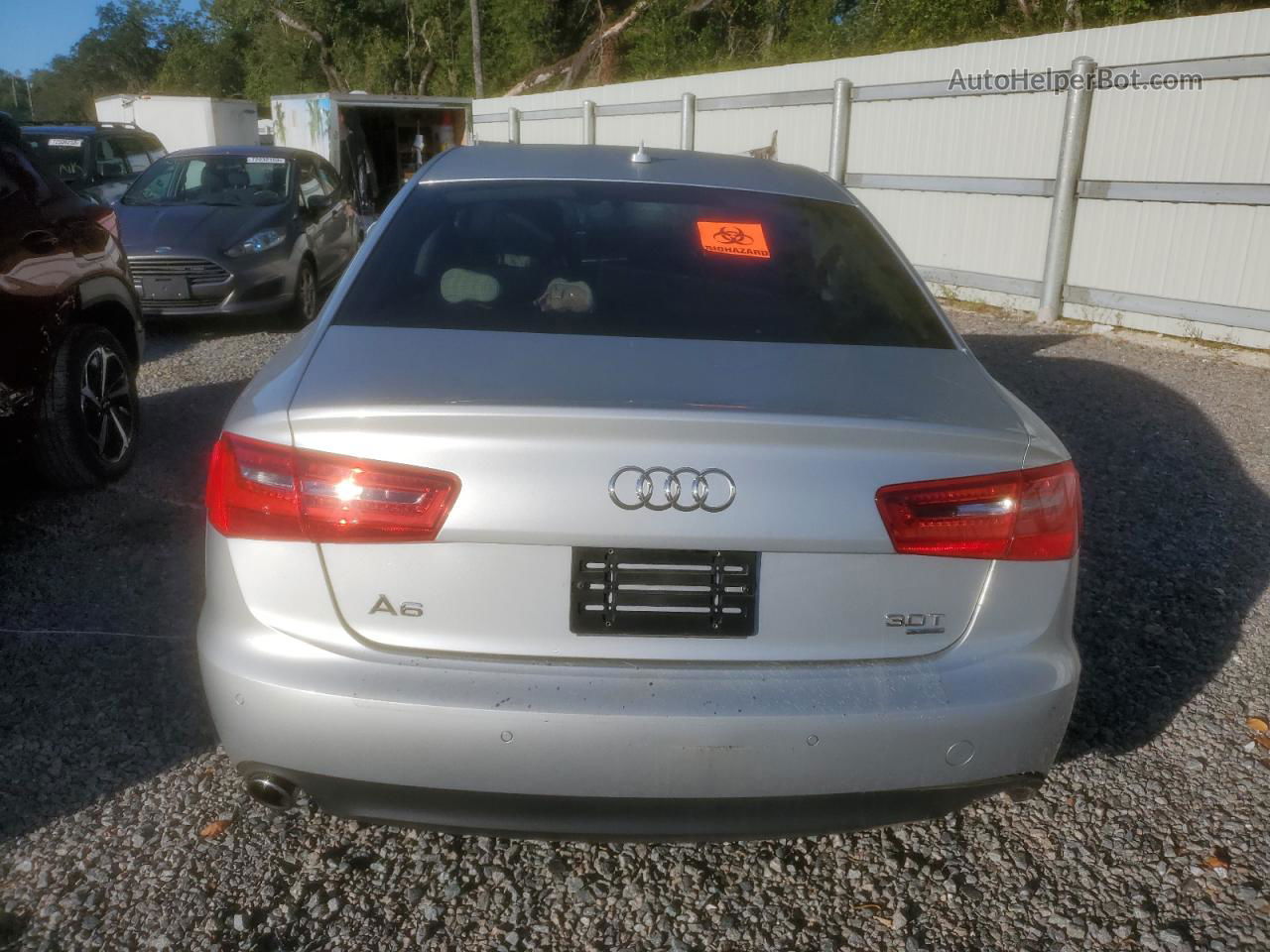 2013 Audi A6 Premium Plus Silver vin: WAUGGAFC4DN082158