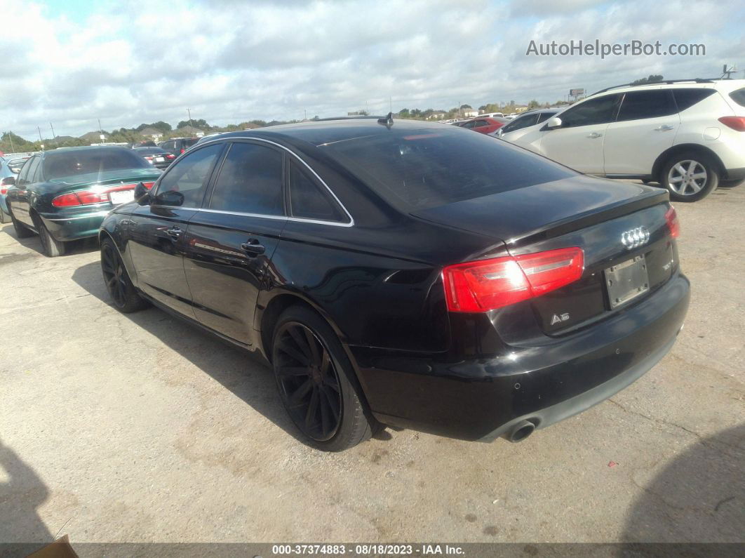 2013 Audi A6 3.0t Premium Plus Black vin: WAUGGAFC4DN142648