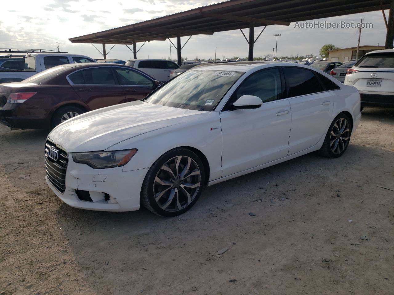 2013 Audi A6 Premium Plus White vin: WAUGGAFC5DN045071