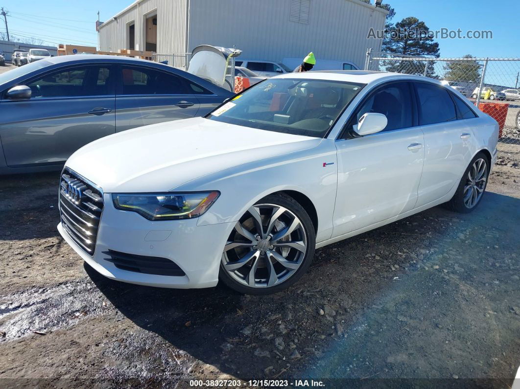 2013 Audi A6 3.0t Premium White vin: WAUGGAFC5DN080368