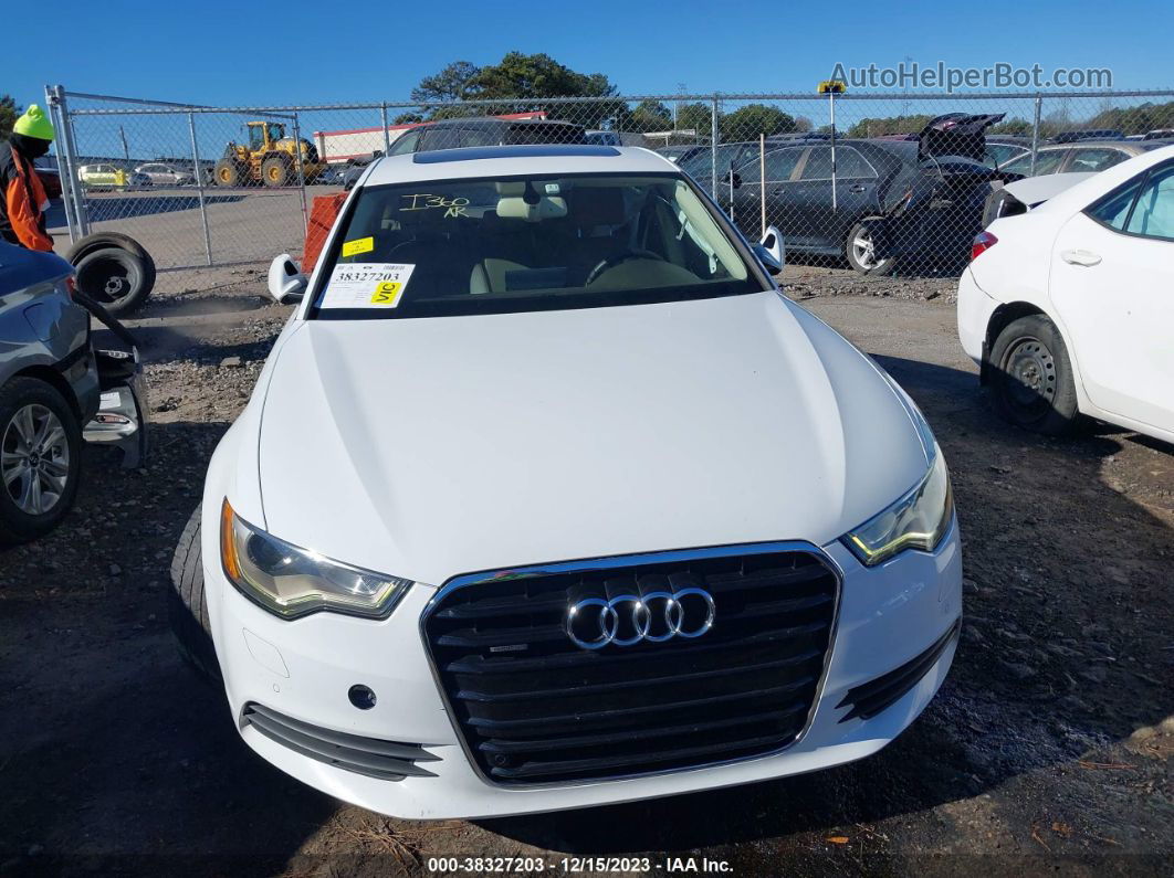 2013 Audi A6 3.0t Premium White vin: WAUGGAFC5DN080368