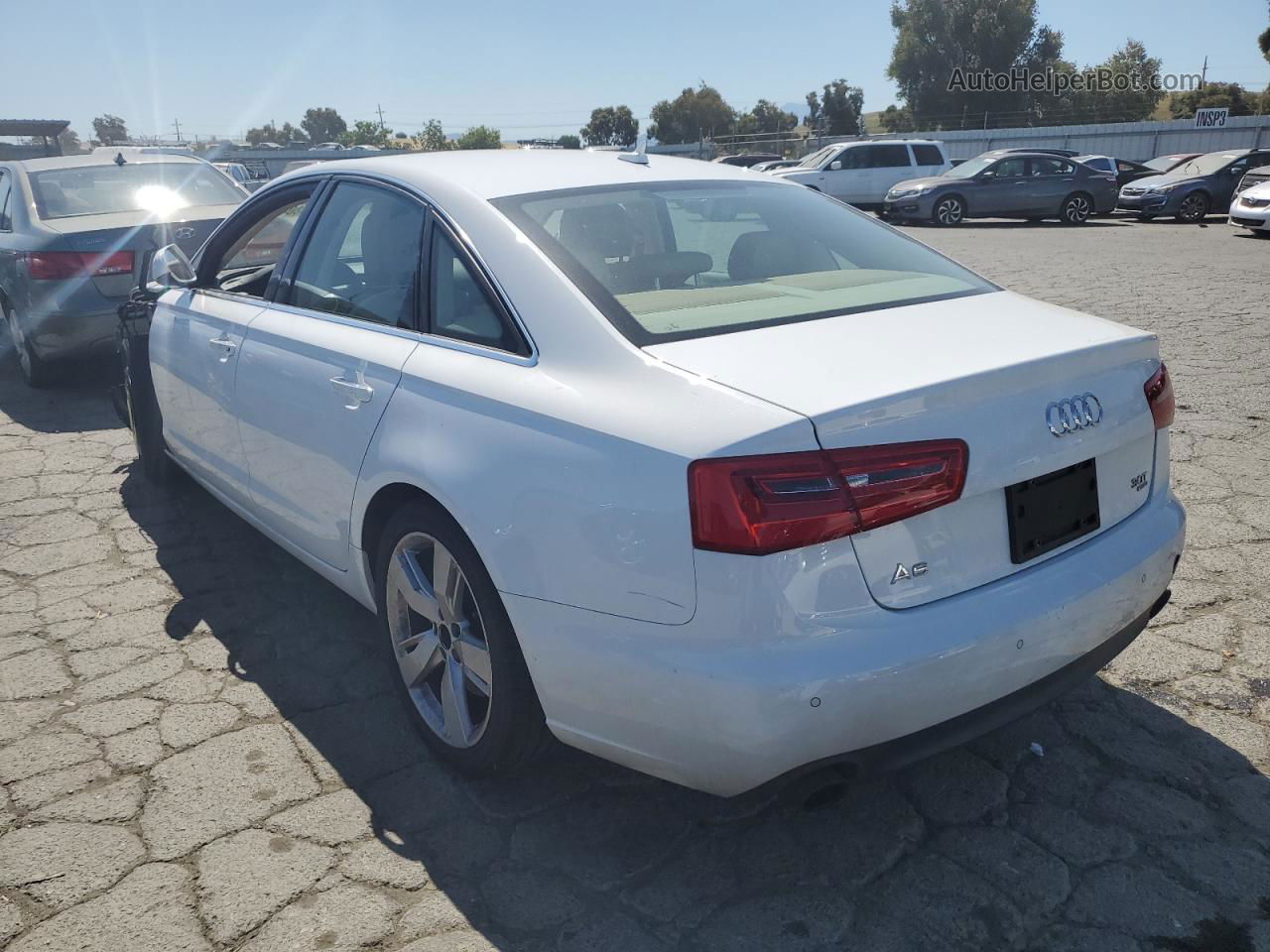 2013 Audi A6 Premium Plus White vin: WAUGGAFC6DN061764