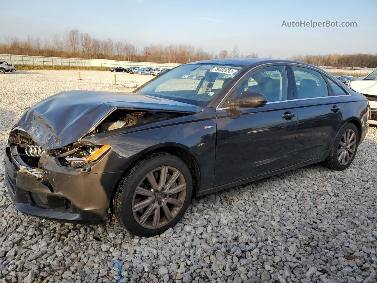 2013 Audi A6 Premium Plus Charcoal vin: WAUGGAFC7DN026747